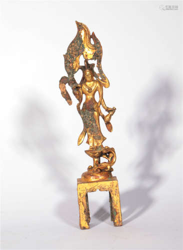 Bronze-wrapped Golden Guanyin in the Northern Wei Dynasty