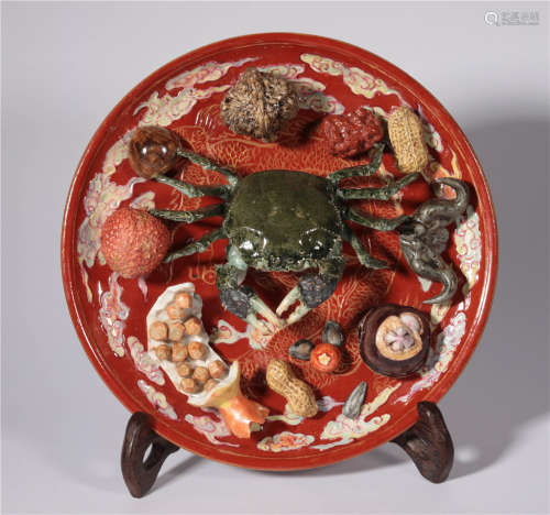 Bionic porcelain plates in Qing Dynasty