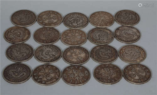 20 dragon silver coins
