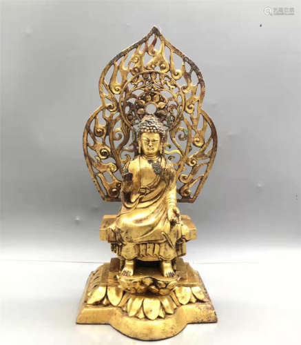 Bronze-wrapped gold Buddha statues in the Tang Dynasty