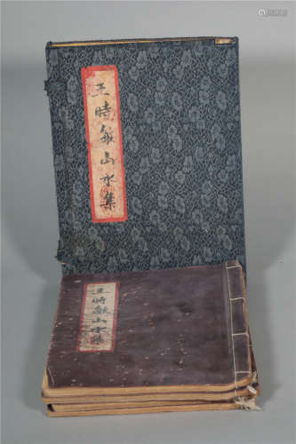 Four volumes of Wang Shimin Yamashi in the Qing Dynasty