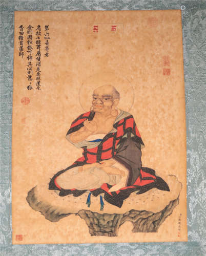 Five figure paintings in Qing Dynasty