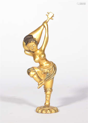 Bronze and gold dancers in the Tang Dynasty