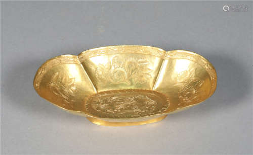 Engraved pure gold bowls in the Tang Dynasty