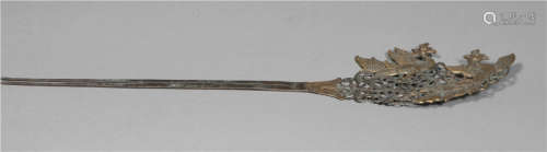 Silver gilded Phoenix hairpin in Tang Dynasty