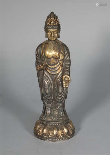 Silver gilded Guanyin in the Tang Dynasty