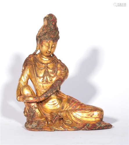 Bronze-clad Golden Bodhisattva in the Tang Dynasty