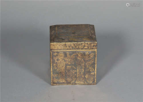 Silver gilded printing box in Tang Dynasty