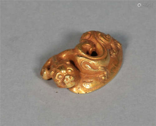 Silver and Golden Beast of the Western Han Dynasty