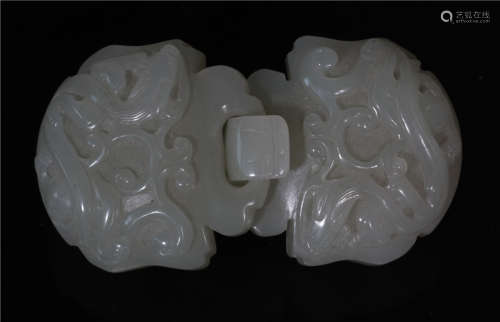 White jade buckle in Ming Dynasty