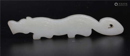 White jade tiger from 16th century BC to 11th century BC