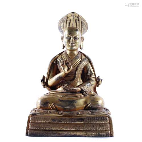 A Bronze Statue of Guru Buddha