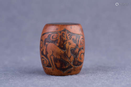 A Chinese Boxwood Ornament