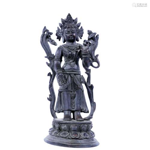 A Bronze Statue of Sitting Avalokitesvara