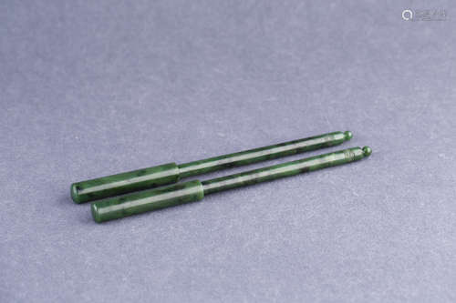 A Pair of Chinese Jade Pens