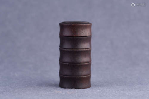 A Chinese Red Sandalwood Toothpick Holder