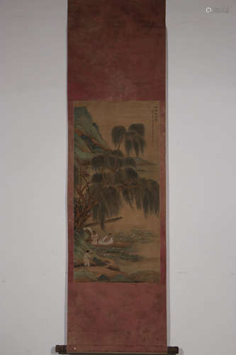 A Chinese Silk Scroll, Chouying Mark