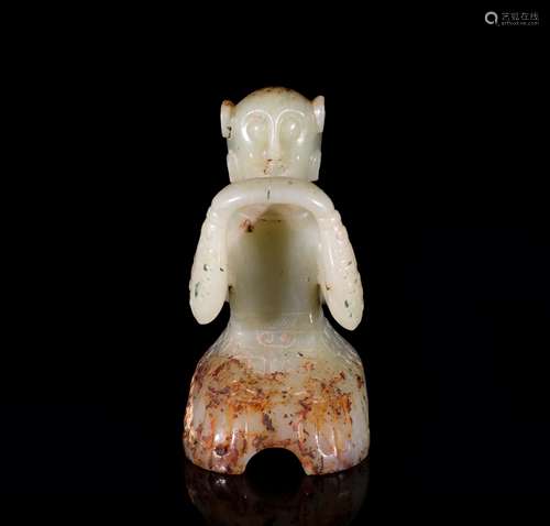 A Chinese Jade Figure Statue