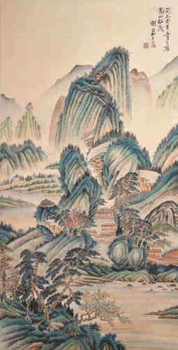 A Chinese Landscape Painting, Xie Zhiliu Mark