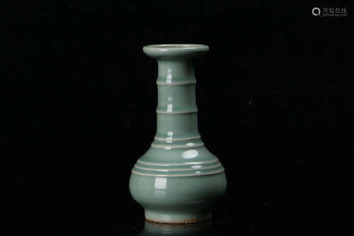 A Chinese Celadon Glazed Porcelain Flask