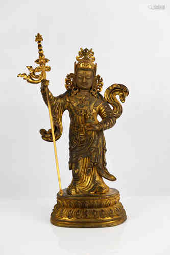 A Bronze Gilding Statue of Padmasambhava