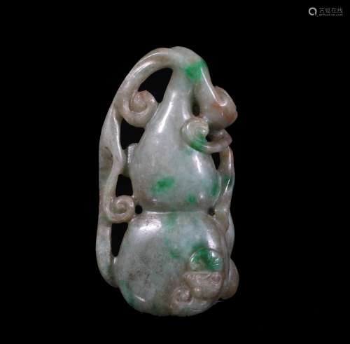 A Chinese Gourd Shaped Jadeite Ornament