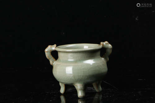 A Chinese Three-legged Porcelain Incense Burner