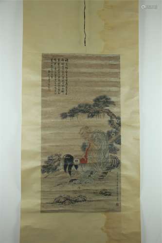 A Chinese Painting of Luohan, Ding Yunpeng Mark