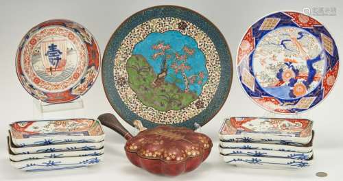 12 Japanese Decorative Items, incl. Imari/Arita