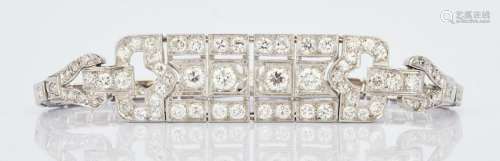 Art Deco 14K WG Diamond Bracelet