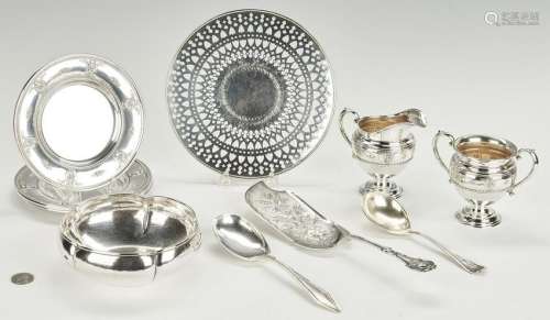11 Sterling Items, incl. Wallace Rose Point