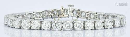 Platinum Diamond Tennis Bracelet, 13 CTW