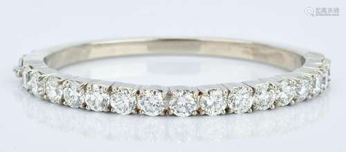 Diamond Bangle Bracelet, 6 ct t.w., 14k