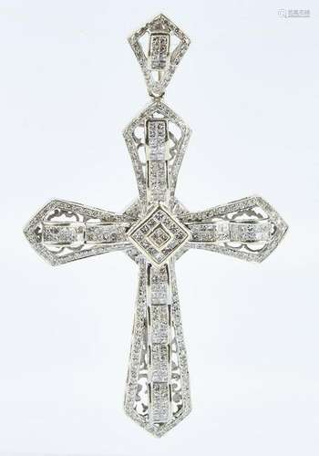 14K Gold & Diamond Cross Pendant w/ 10K Gold Chain