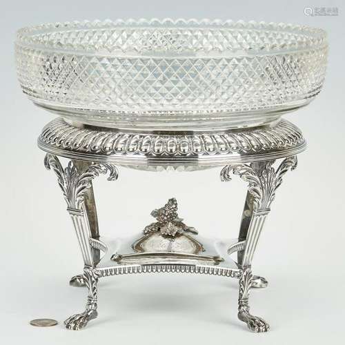 Emes & Barnard Georgian Sterling Centerpiece with Cut