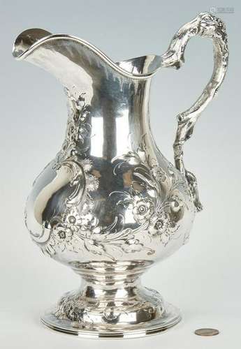 Kitts Kentucky Coin Silver Footed Pitcher