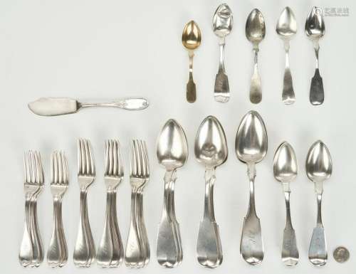 35 pcs Kitts KY Coin Silver Flatware