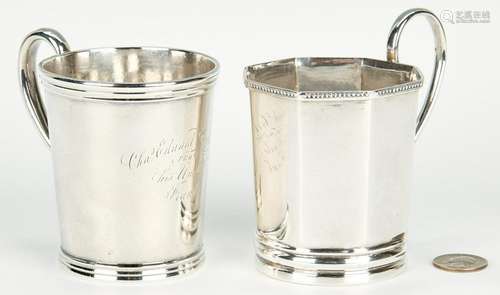 2 Coin Silver Mugs, incl. Kentucky