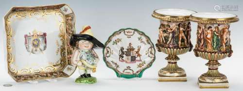 5 European Porcelain Items inc. Armorial