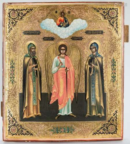 Russian Icon w/ Saints and Archangel