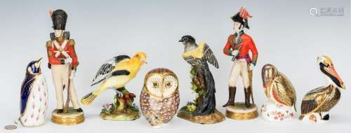 8 Assorted European Porcelain Figural Items, Crown