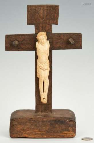 Continental Carved Christ and Cross