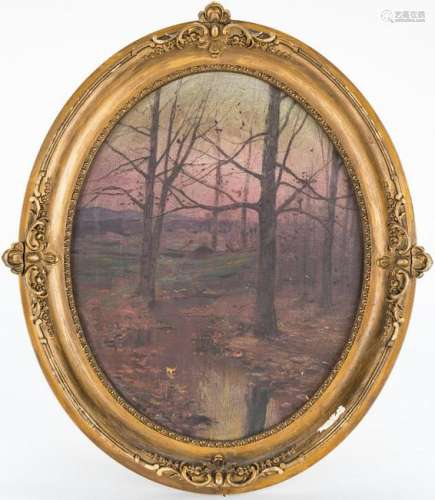Lloyd Branson Oil on Cardstock Landscape Painting