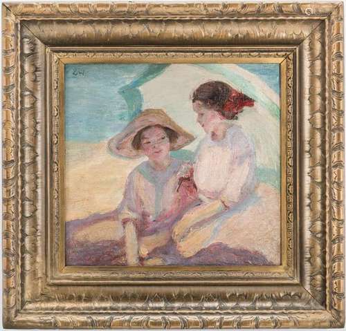 Catherine Wiley Oil on Canvas Beach Scene