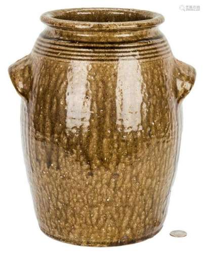 NC Stamped Daniel Seagle Pottery Jar, Two Gallons