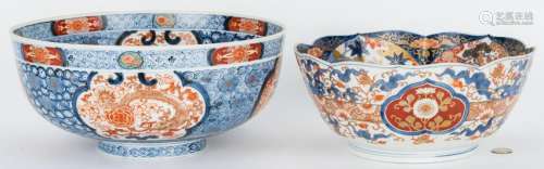 2 Large Japanese Imari Porcelain Bowls