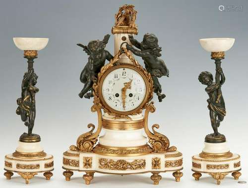 3 Pc. French Neo-Classical Clock Set