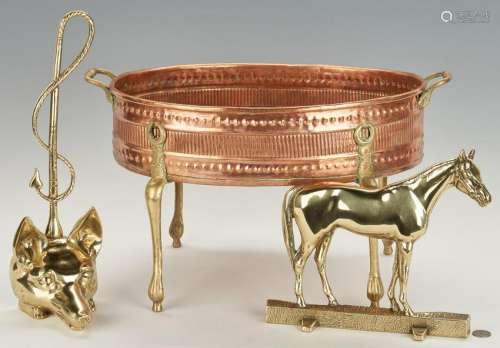 2 Equestrian Doorstops plus Copper Footed