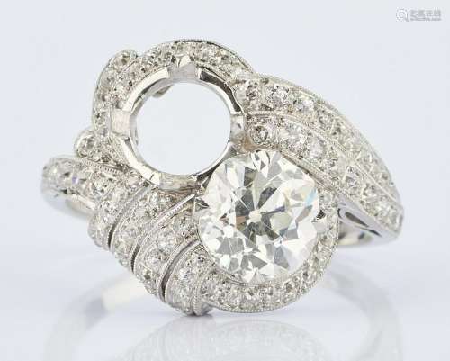 Ladies Platinum Diamond Ring, 1.8 Carats