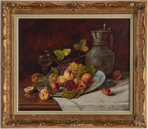 Continental O/C Still Life Painting, signed Zabehli